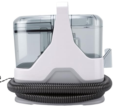 OPPWONG Pulitore Portatile per Tappeti Pulitore per Tappeti e Tappezzerie 600W 16Kpa Macchina per Pulizia Profonda Ad Aspirazione Forte con Serbatoio Acqua Pulita da 1,3 Litr