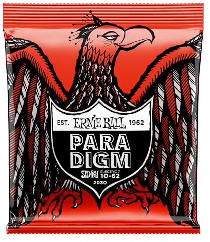 Ernie Ball Skinny Top Heavy Bottom Slinky Paradigm - Cuerdas para guitarra eléctrica de 7 cuerdas, calibre 10-62
