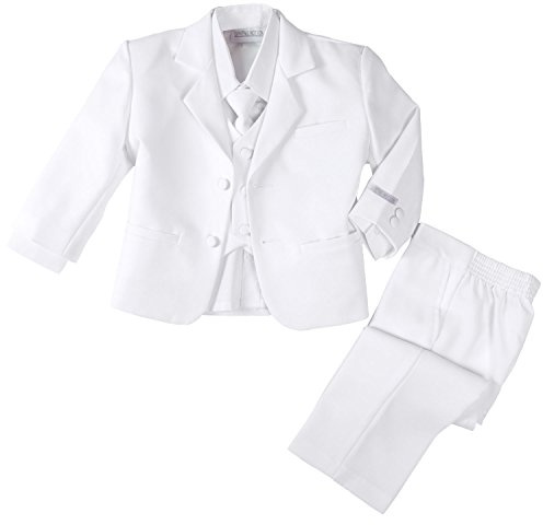 Spring Notion Baby Toddler Boys' Classic Fit Formal Suit Set –Wedding, Ring Bearers, Baptism, and Christening, White 0M