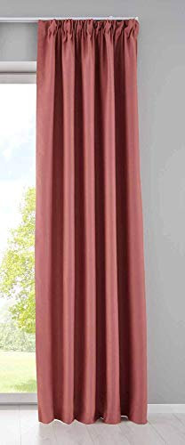 Gardinenbox Vorhang Blickdicht »Newyork« verdeckte Schlaufen Altrosa HxB 245x140 cm 1er-Pack Thermo-Gardine Verdunkelungsvorhang Blackout schalldämmend ÖKOTEX Kräuselband Raffhalter, 202020610