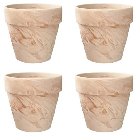 Molyorch 6 Pièces Pot Fleur Exterieur Terre Cuite, Pot en Terre Cuite de Succulent Cactus, pour Cactus, Fleurs, Plantes Grasses, pour Jardinage, Bricolage, Cadeaux de Mariage (10 * 10cm)