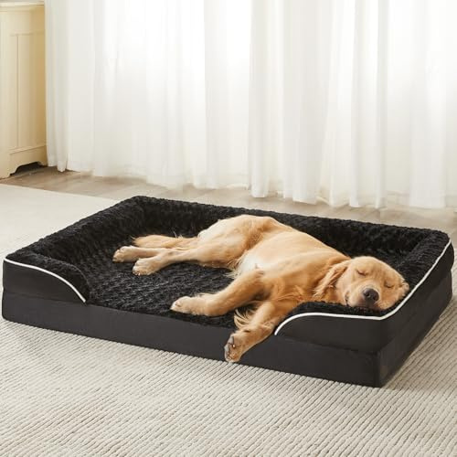 WNPETHOME Dog Beds for Large Sized Dogs, Washable Orthopedic Dog Couch Sofa Bed with Waterproof Lining & Non-Skid Bottom for Pet Sleeping