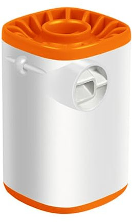 Elektrische Luftpumpe, Luftmatratzenpumpe mit 4 Düsen, 3600 MAh Lithiumbatterie, 4 Modi, LED-Licht-Luftpumpe für Outdoor-Camping (ORANGE)