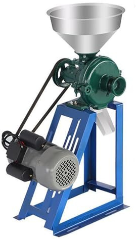 YXINHONGYUE Molinillo de maní para Hornear en casa de 220 V con Llave y Disco de molienda Máquina trituradora de Granos eléctrica Multifuncional de Espesor Ajustable para maíz, Soja