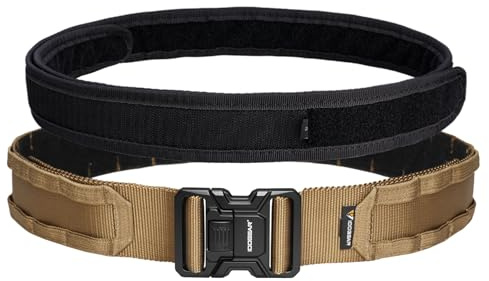 IDOGEAR Ceinture tactique Riggers Ceinture MOLLE ultra-résistante pour activités de plein air(Coyote Brown, Medium)