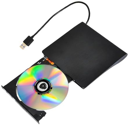 usefulbeauty Lecteur Graveur Externe pour Ordinateur Portable - Compact USB 3.0 Disque Lecteur Graveur, de Disque Externe pour PC | pour Maison, Bureau, Intérieur, Extérieur, Voyage, PC