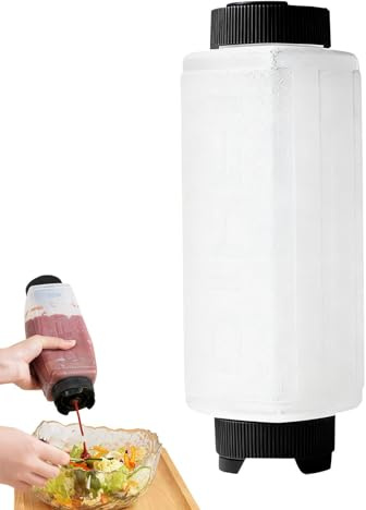 Generico Bottigliette per salse, contenitore rovesciato ricaricabile a tenuta stagna - Dispenser per per bottiglie da spremere - per sciroppo, miele, per insalata, olio artigianale