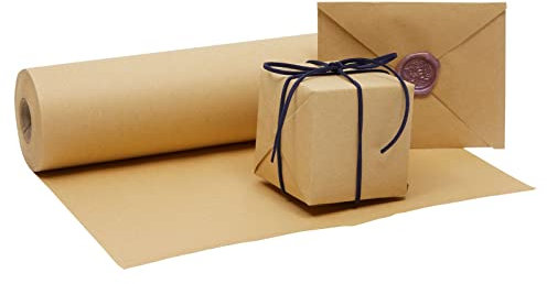 Packpapier-Rolle von Juvale - Kraftpapier-Rolle als Verpackungspapier, Geschenkverpackung, für Bastelarbeiten, zum Versand - Braun - 30,5 cm breit, 30,5 m lang