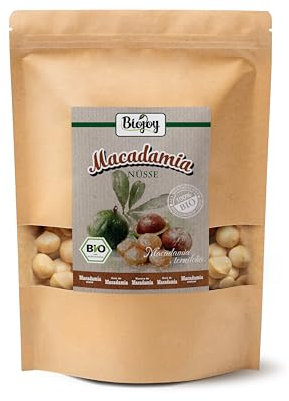 Biojoy Noix de Macadamia BIO (1 kg), entières et non salées