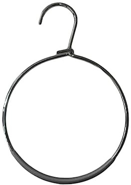 MAWA Ringhanger - Gruccia ad anello per sciarpe, collane e accessori, con rivestimento antiscivolo non inquinante, Diametro: 15 cm, Argento