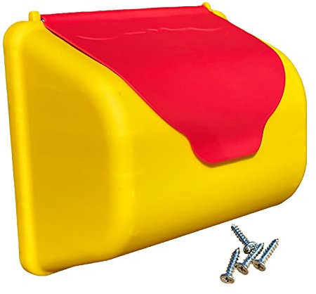 Boîte aux lettres pour enfants - Pour tour de jeu ou maison de jeu, tour d'escalade - Accessoires - Aire de jeux rouge/jaune