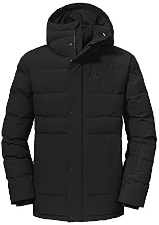 Schöffel Herren Ins. Jacket Eastcliff M, atmungsaktive, wasserdichte Winter Wanderjacke, Outdoorjacke mit verstellbarer Kapuze und praktischen Taschen, black, 52