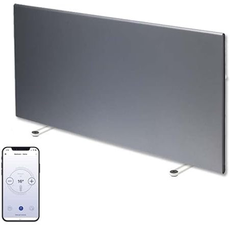 ADAX Neo Wifi Portable Electric Heater + Timer, Modern Smart Convector Radiator, 800w Compact (420 x 510 mm), Lava Grey