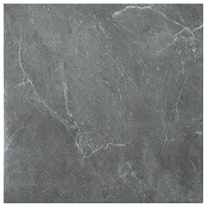 Jopassy PVC-golvbeläggning, självhäftande vinylgolv, ca 5 m², 55 plattor, halkfria vattentäta golvplattor, 30 x 30 cm, laminat, golvbrädor, vinylkakel, för golvvärme, grå marmor
