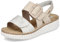 Rieker Damen Klassische Sandalen 69260, Frauen Sandalen,Sommerschuhe,Freizeitschuhe,offene Schuhe,Strandschuhe,beige (60),42 EU / 8 UK