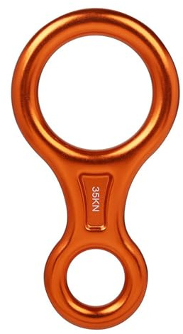 GAOSHA Descenso de escalada de aleación de aluminio de 35 KN, figura 8, dispositivo de cuerda para montañismo, equipo al aire libre