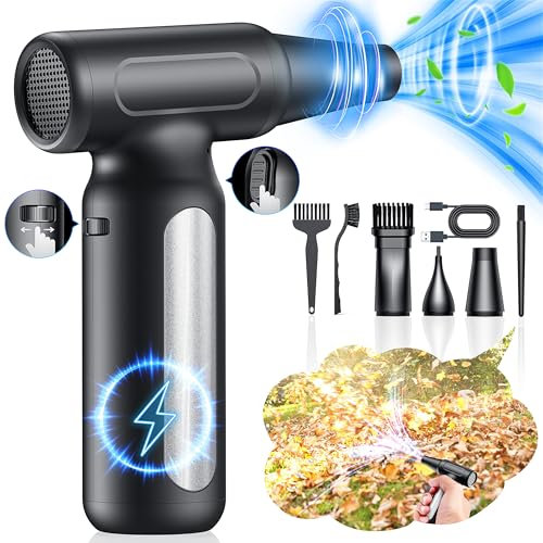 Elektrische Staubgebläse Druckluftspray für PC Reinigungsset, 200000 U/min Compressed Air, 3-Gang einstellbare Air Duster Luftdruckspray, Tastatur Reinigung für PC, Elektronik, Sofa, Auto