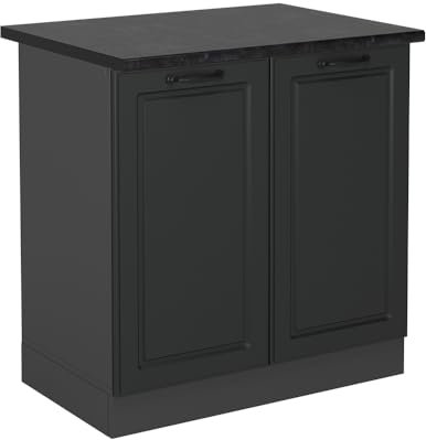 Vicco Spülenunterschrank R-Line, Anthrazit Landhaus, 80 cm, AP Anthrazit