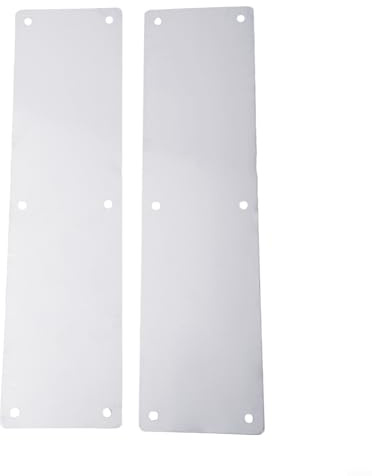 Jonikuper Lot de 2 plaques de poussée de porte en acier inoxydable, protection intérieure ou extérieure pour porte d'entrée et porte arrière