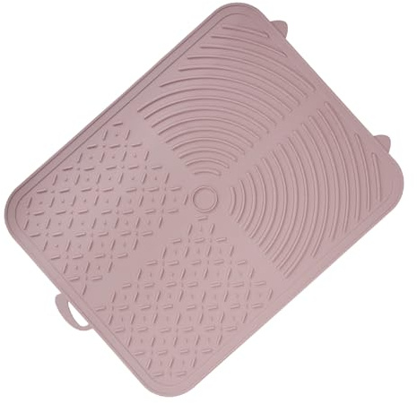 Generic Tappetino da Leccare per Cani, Sollievo dall'ansia Facile da Pulire Tappetino per Alimentazione Lenta per Animali Domestici Resistente Al Calore per Cuccioli (Grigio rosato pallido)