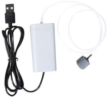 Sharplace Pompe à air pour Aquarium, aérateur pour Aquarium, Robuste, de qualité supérieure, alimentée par USB, silencieuse, légère et Portable, Standard W Hose