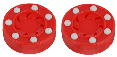 Toyvian 2 Discos de Hockey sobre Patines Profesionales de PP Resistentes a Impactos, Ligeros Prueba de Golpes para Juegos de Hockey en Exteriores