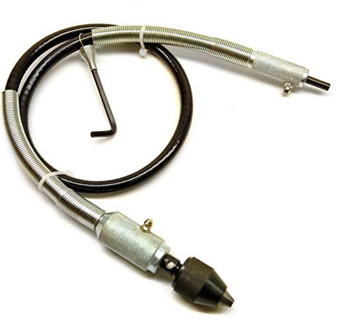 Unibos 915mm 36 Long Flexible Flexi Drive Drill Shaft Extension - Keyless Chuck