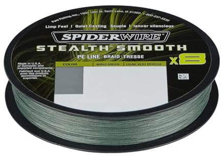 Spiderwire Geflecht Stealth Smooth 8 Stränge 150 m Moss Green – 0,07 mm – 6 kg