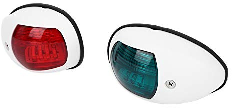Aramox Feux de Navigation LED pour Bateau 2 Pièces Rouge et Vert Étanche IP66 DC12V 3W Matériau PC 98x55x35mm