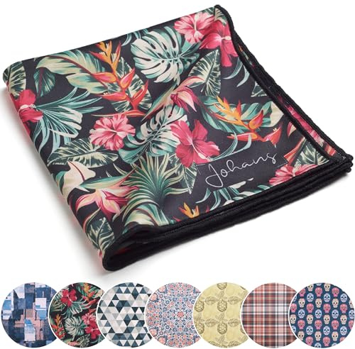 Johans® Chiffon Microfibre XXL 30x30 cm | Qualité opticien pour Lunettes, Smartphone, écran, Appareil Photo | Nettoyage sans Traces | Fonctionnel et élégant (Exotic)