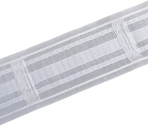 WANYIG Cinta de cortina para coser, 85 mm, universal, fruncida, cinta fruncidora universal, cinta fruncidora para cortinas, cinta plisada con trabillas (10 m)