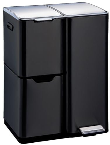 Kitchen Move abfalleimer für die Mülltrennung 60L HAJA Schwarz