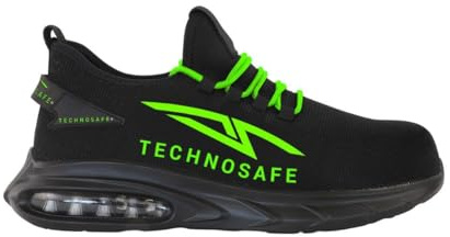 Technosafe Neon Dark Mode, Scarpe Antinfortunistiche da Lavoro S1PL SR ESD, Calzatura di Sicurezza Leggera (Verde Shock, Sistema Taglie Calzature EU, Adulto, Numero, Media, 42)