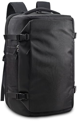 KINGSLONG Sac à Dos de Voyage: 48L RÉSISTANT À L'EAU, COMPACT,PROTECTION LAPTOP 17.3'', IDÉAL AVION/EASYJET/RYANAIR, ÉTanche, Sac à Dos Business Outdoor Hiking