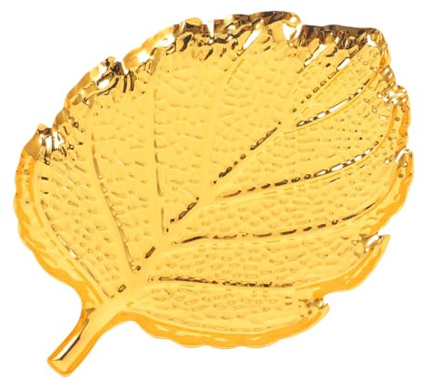 Vaguelly Vassoio Porta Gioielli per Collane e Design Delicato in Lega di Alluminio a Forma di Foglia per Collane, per Compleanni e Anniversari