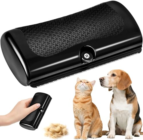 Redamancy Brosse Chien, Peigne à épiler pour chiens et chats, Brosse pour animaux de compagnie, Comb de Toilettage Canin Chat Professionnel, Élimine Sous Poil et Poils Morts