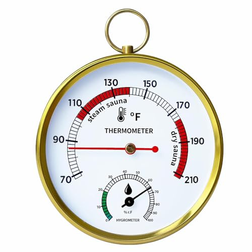 Termometro igrometro per sauna [funzione 2 in 1] – Termometro da sauna preciso per una misurazione precisa della temperatura e dell'umidità – igrometro termometro sauna accessori per sauna