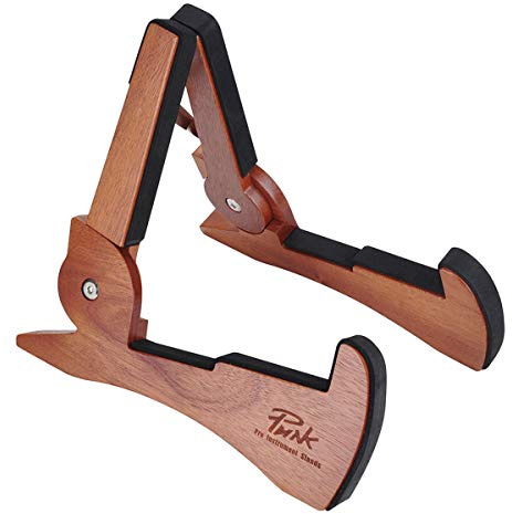 PUNK Wooden Guitar Stand Instrument Stand Portable Collapsible Guitar Holder for Acoustic Classical Guitar(Mahogany )