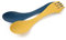Light My Fire Spork Original - Fourchette Cuillère de Camping - Couvert de Camping 3-en-1 - Couteau et Fourchette-Cuillère réutilisables - Couvert Multi Fonction sans BPA - Lot de 2, Yellow/Blue