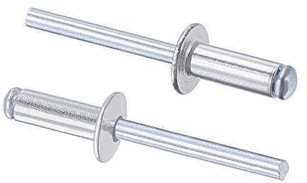 sourcing map Blind Rivets Aluminum 6mm Diameter 16mm Grip Length Silver Tone 50pcs