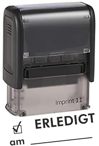 Selbstfärber Imprint 2/Lagertext – Erledigt - von Kaufhaus2010 – Office Stempel zur Kennzeichnung von Dokumenten 46 mm lang