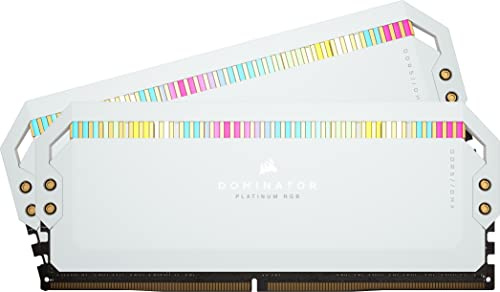 Corsair Dominator Platinum RGB DDR5 RAM 32GB (2x16GB) 5200MHz CL40 Intel XMP iCUE Kompatibel Computer Speicher - Weiß (CMT32GX5M2B5200C40W)