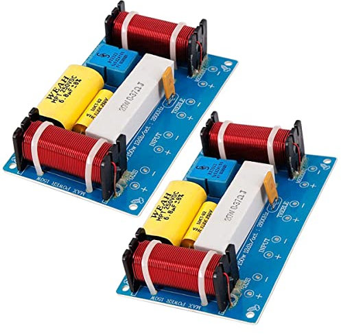 DriSentri 2pcs 120W Speaker 3 Way Audio Frequency Divider Loudspeaker 3 Unit Crossover Filters for Speakers