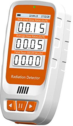 Contatore Geiger, CHNADKS Rilevatore di radiazioni nucleari con display LCD, Mini Monitor Dosimeter,Monitor portatile di radiazione a raggi X Beta Gamma ricaricabile