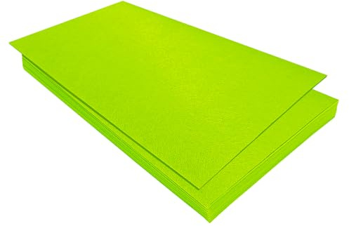 Jtnohx Feutrine, Tissu de Feutre 11 Pièces, Feutrine Loisir Creatif 17.78×28.7cm, Feuille de Feutre pour Couture (Vert Lime)