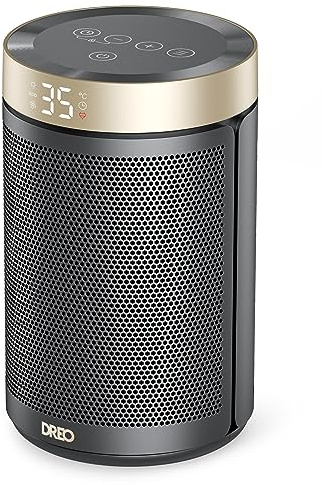 Dreo Chauffage portable de la pièce avec thermostat, minuterie, mode écologique et ventilateur, chaleur rapide de sécurité PTC avec 1500 W pour une utilisation en intérieur