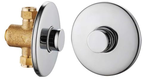 Grifería Temporizada Empotrada Modelo 390 – Mezclador de Ducha con Temporizador, Acabado Cromado