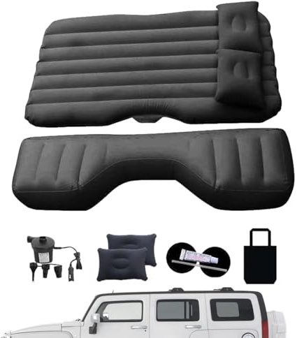 Zunishaone Lit Gonflable de Voiture - Matelas de Couchage Portable pour Siège Arrière, Canapé à Air Étendu, Lit de Camping Confortable pour Voyage et Road Trip, Facile à Gonfler et Transporter