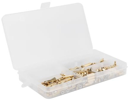CIYODO 300pcs Brass Nut Screws Assortment Kit Hexagon Threaded Pillar for Motherboard Mounting