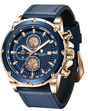BENYAR BY Orologio da uomo al quarzo analogico in acciaio inossidabile cinturino Timing Date Display impermeabile luminoso orologio Business Casual Sports Watch Fashion Holiday regalo per il padre